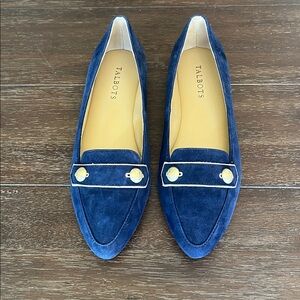 Talbots Navy Blue Suede Flats